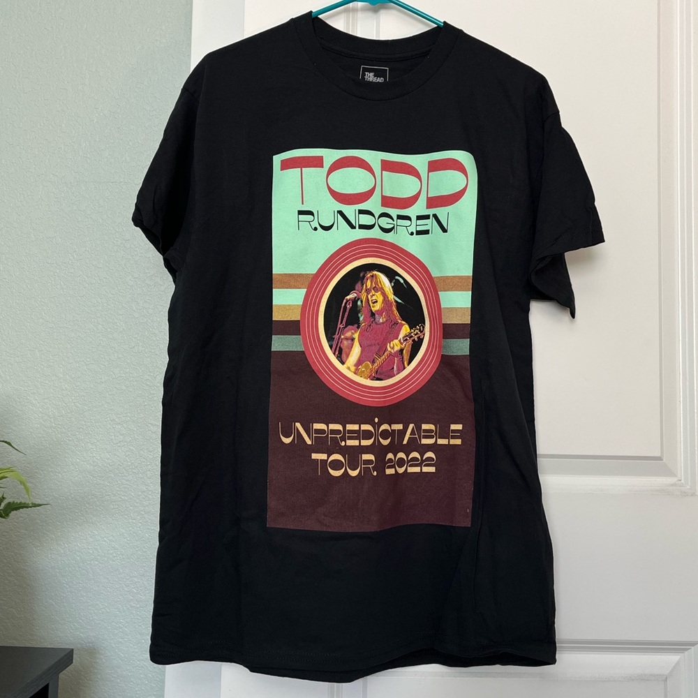 NWOT! Todd Rundgren Unpredictable Tour 2022 Black Graphic Tee